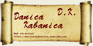Danica Kabanica vizit kartica